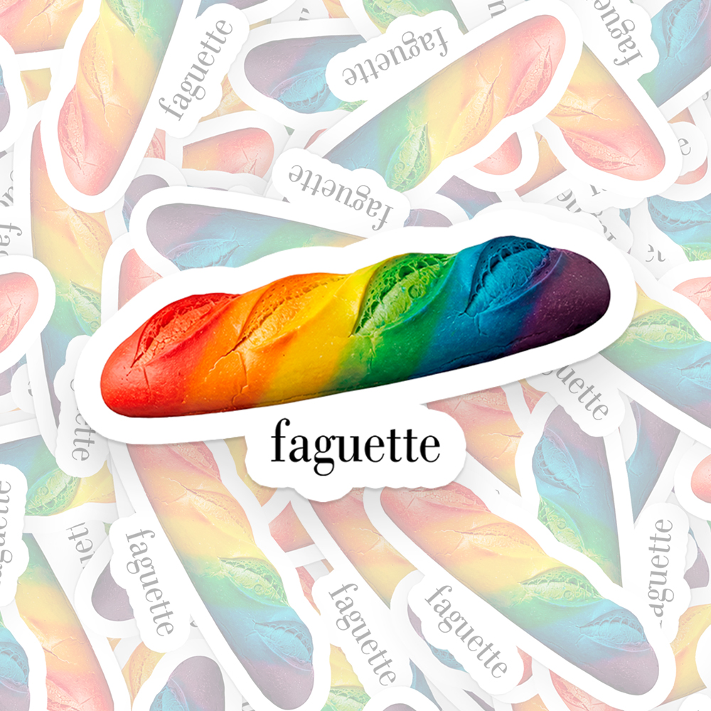 Faguette LGBT Comfort Colors Sticker