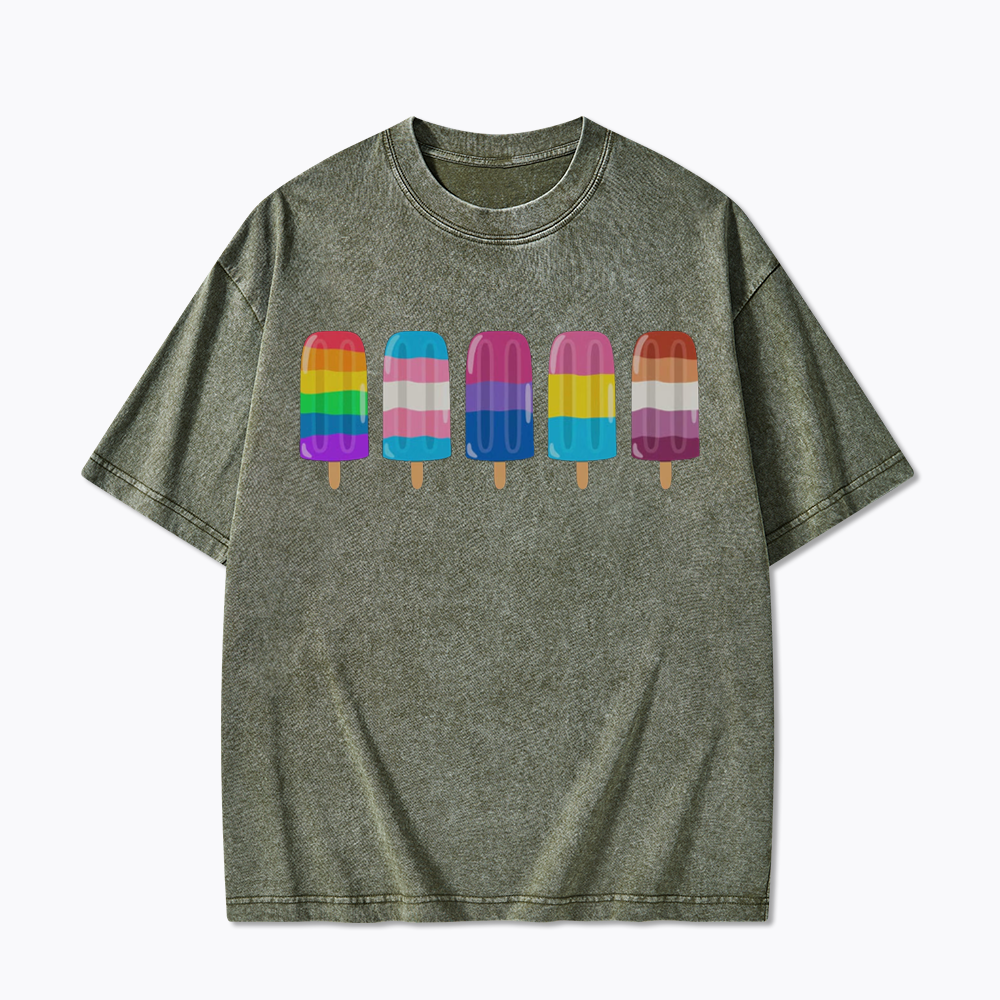 Pride Ice Pops Washed T-Shirt