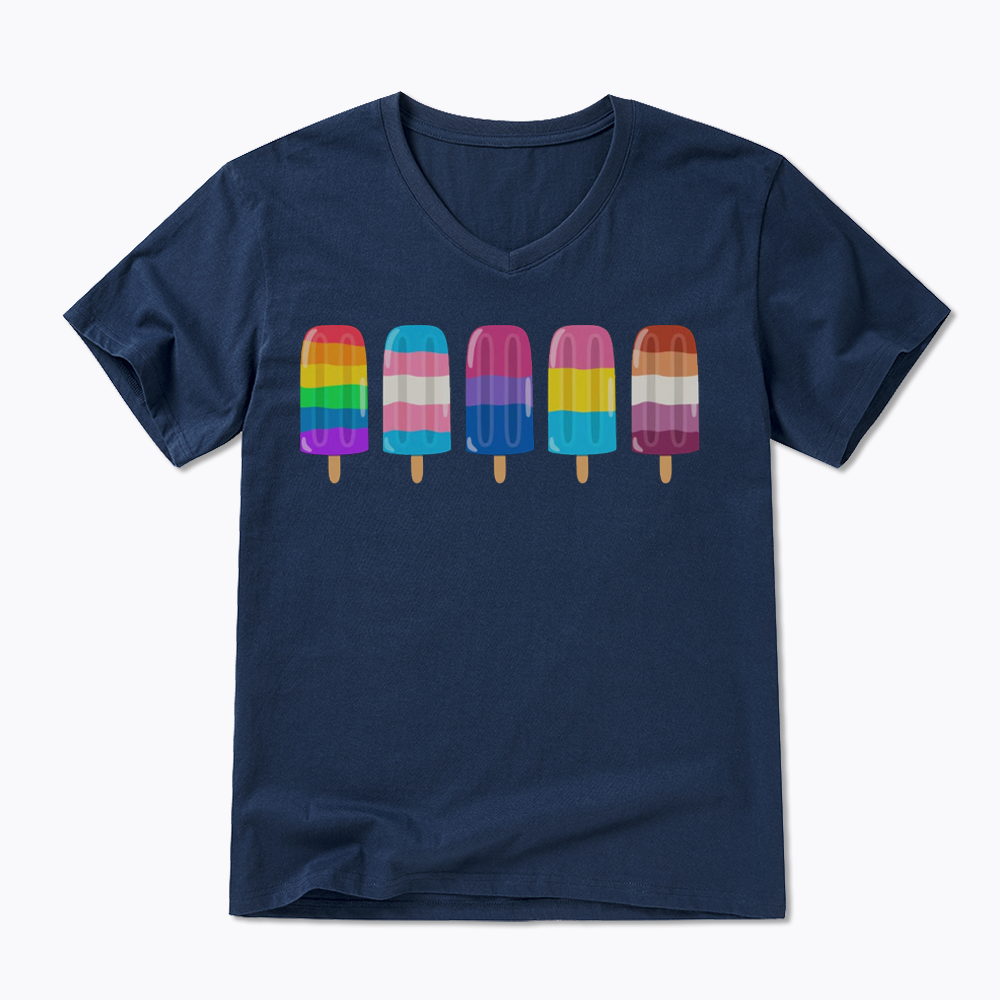 Pride Ice Pops V-Neck Classic T-Shirt