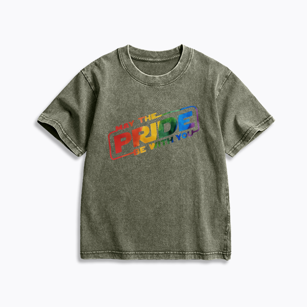 Rainbow Pride Kids Washed T-Shirt
