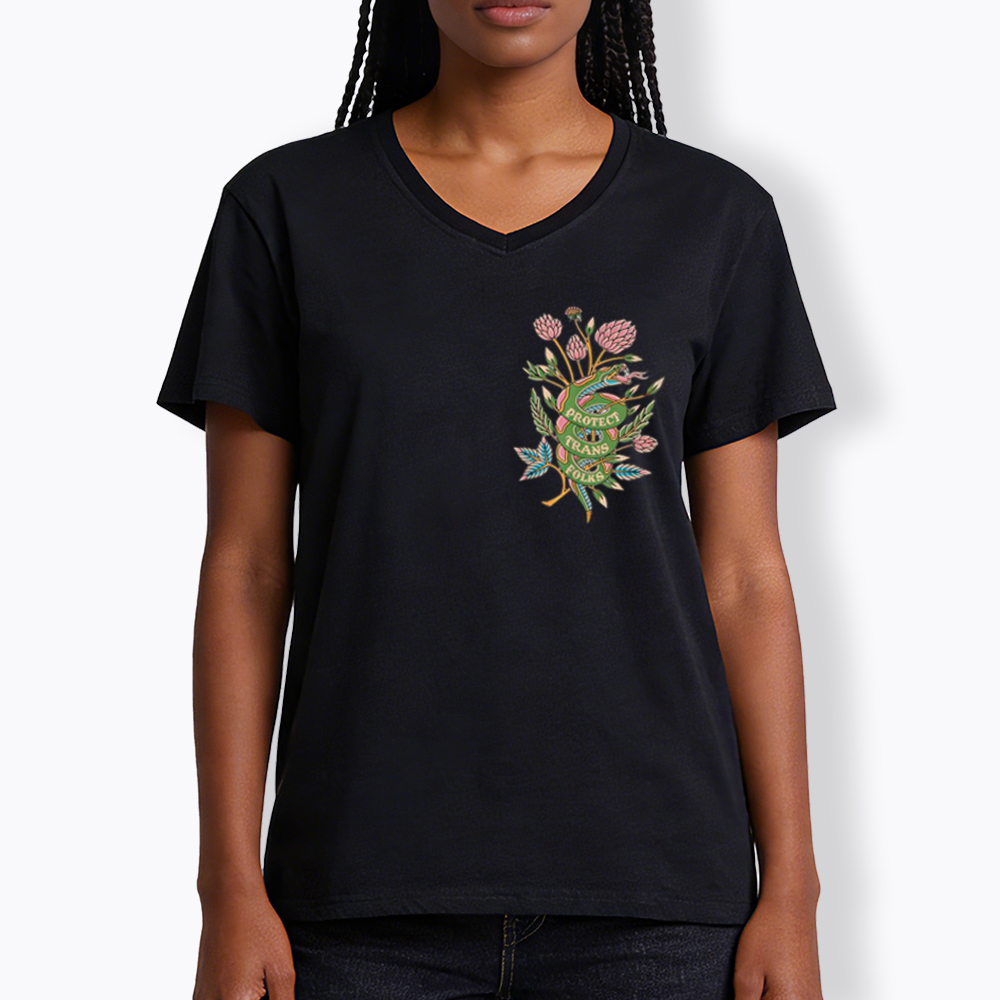 Protect Trans Folks V-Neck Classic T-Shirt