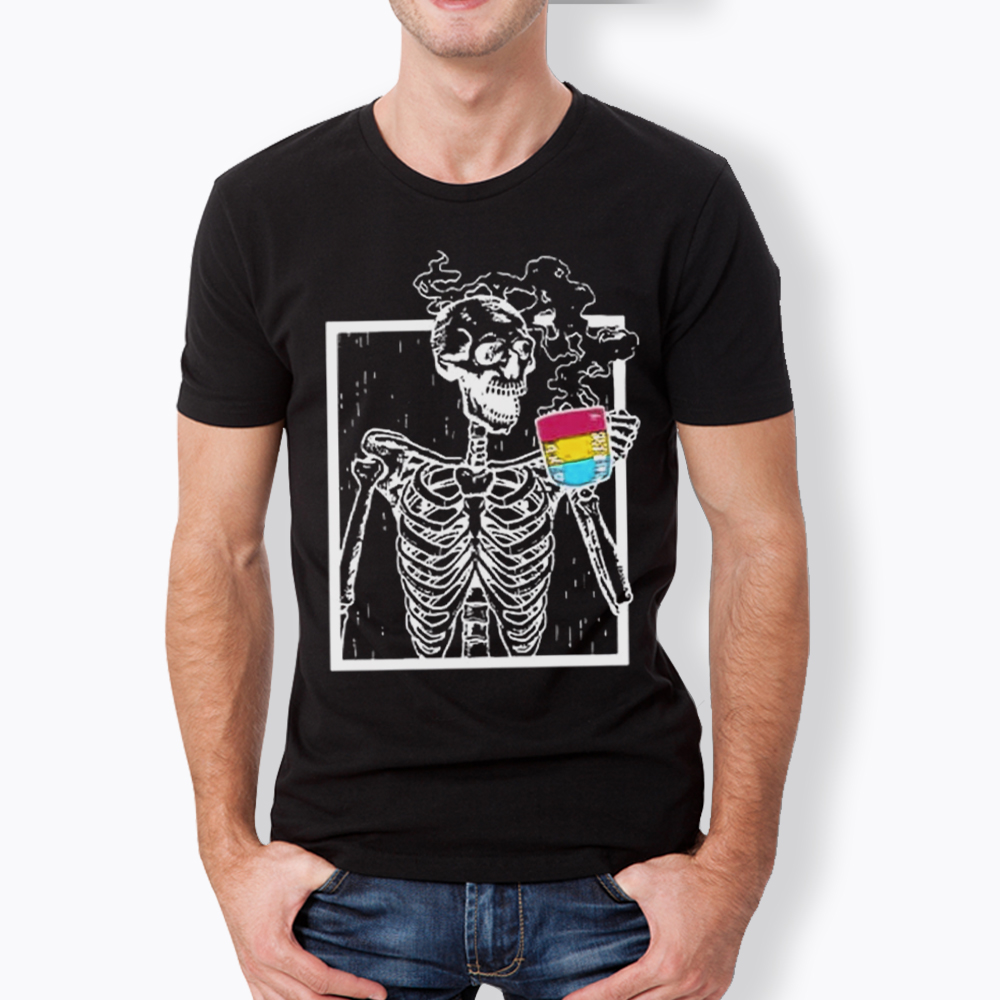 Pansexual Skeleton Drinking Coffee Classic T-Shirt