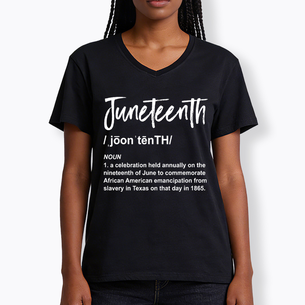 Black History Juneteenth 1865 V-Neck Classic T-Shirt