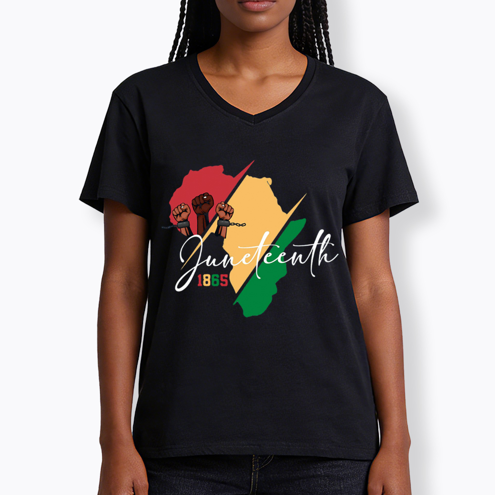 Black Culture Juneteenth V-Neck Classic T-Shirt