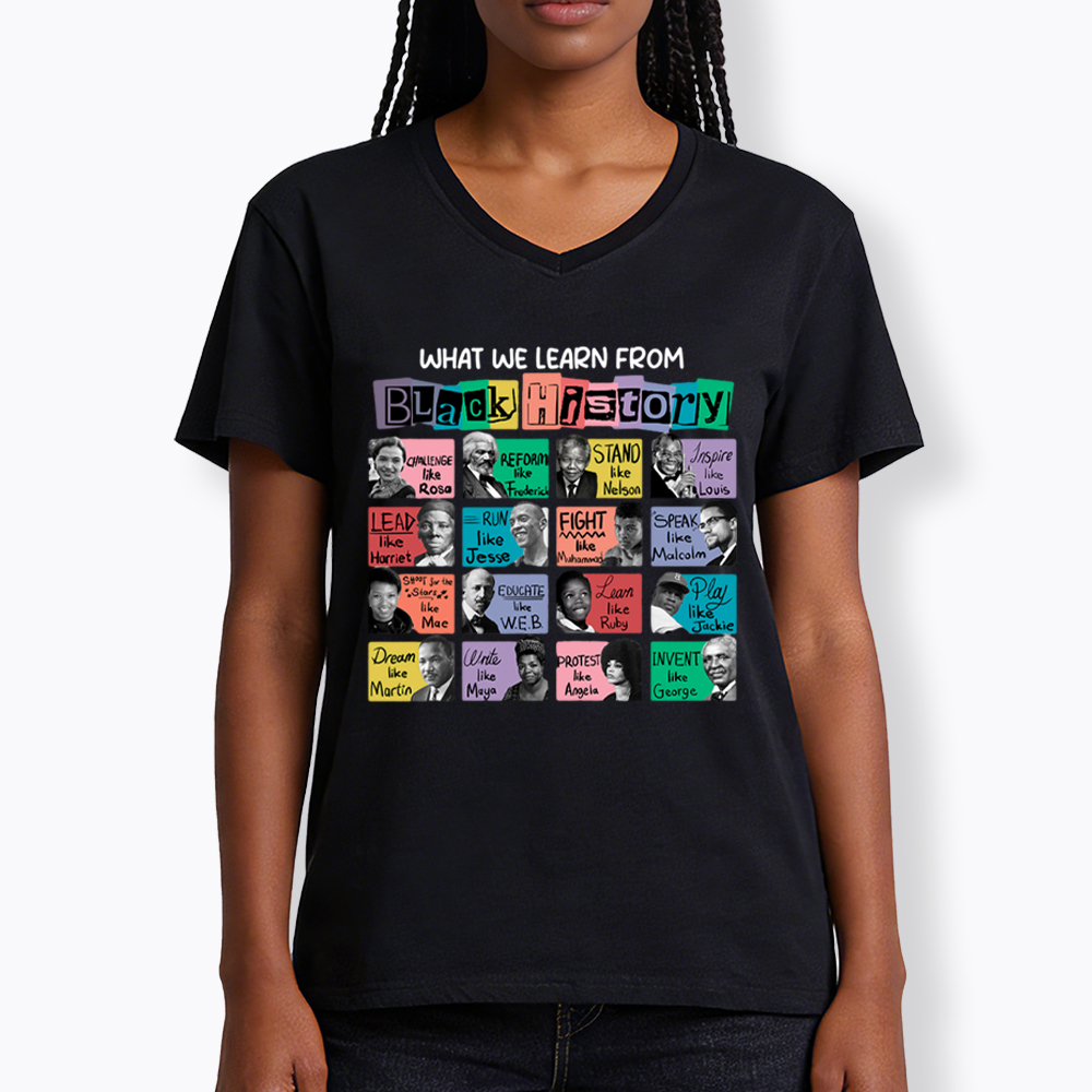 What We Learn From Black History V-Neck Classic T-Shirt