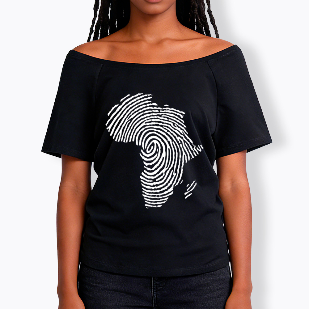 Black History African Off Shoulder T-shirt