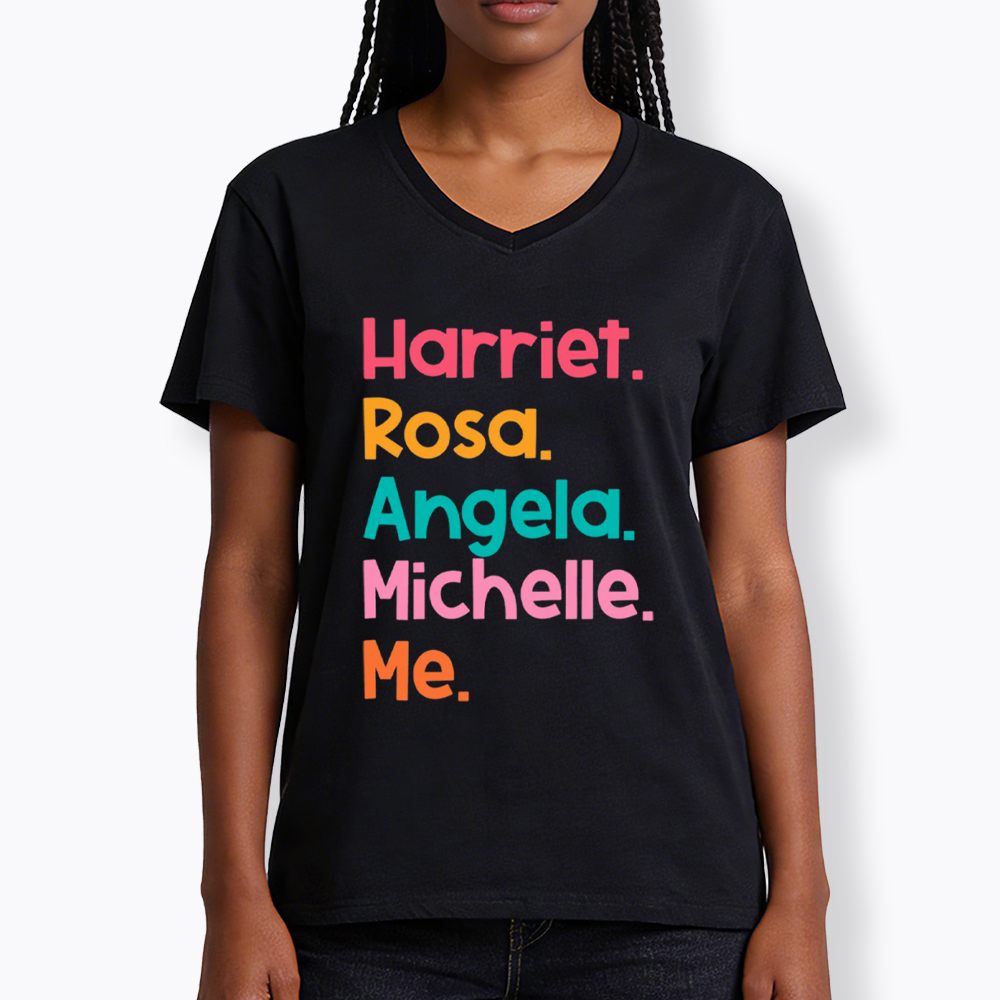 Women Leaders Harriet Rosa Angela Michelle Me V-Neck Classic T-Shirt