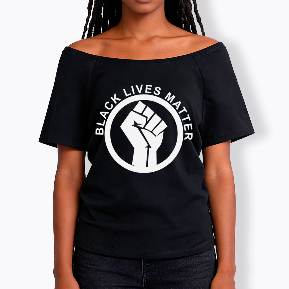 Black Lives Matter Off Shoulder T-shirt