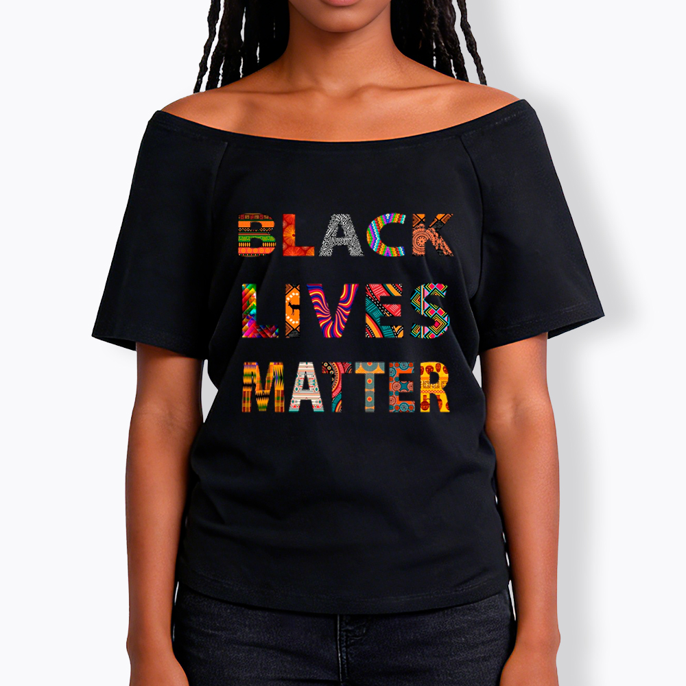 Black Lives Matter Diversity Off Shoulder T-shirt