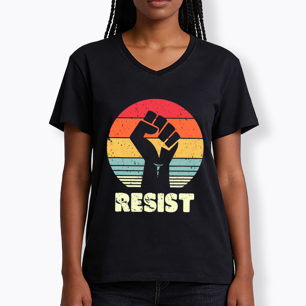 Resist Fist V-Neck Classic T-Shirt
