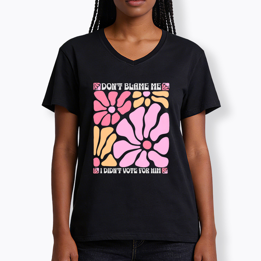 I Didn't Vote For Him Wildflowers V-Neck Classic T-Shirt