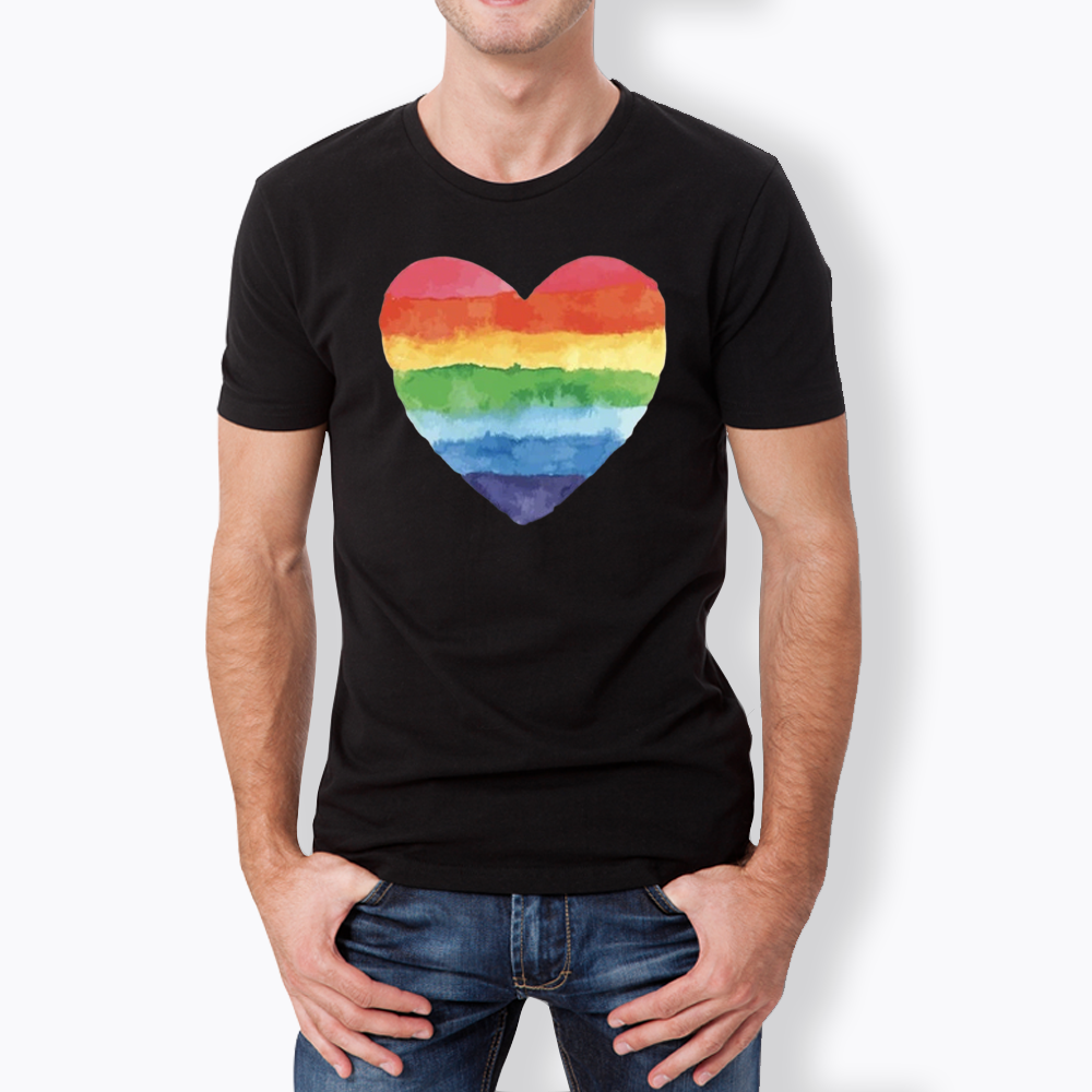 Watercolor Rainbow Heart Classic T-Shirt