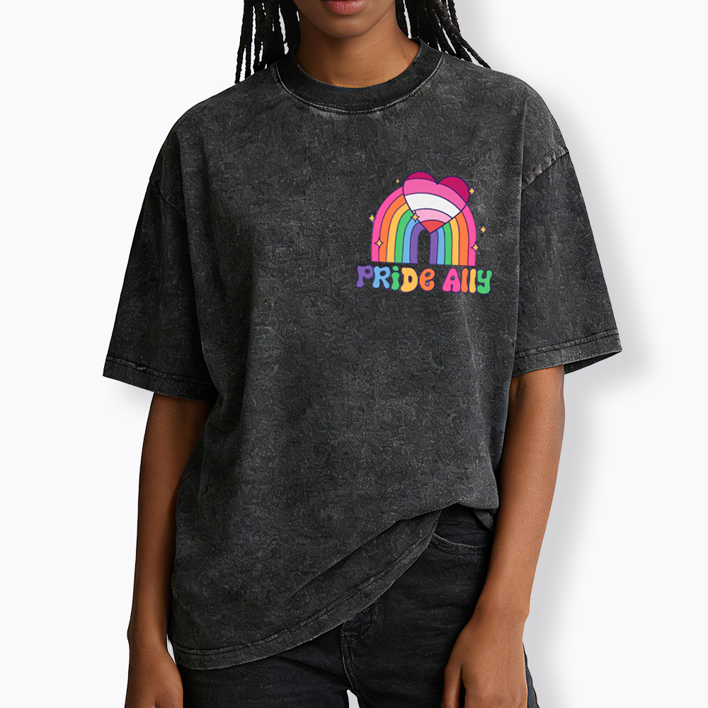 You Are Safe With Me Pride Ally Washed T-Shirt