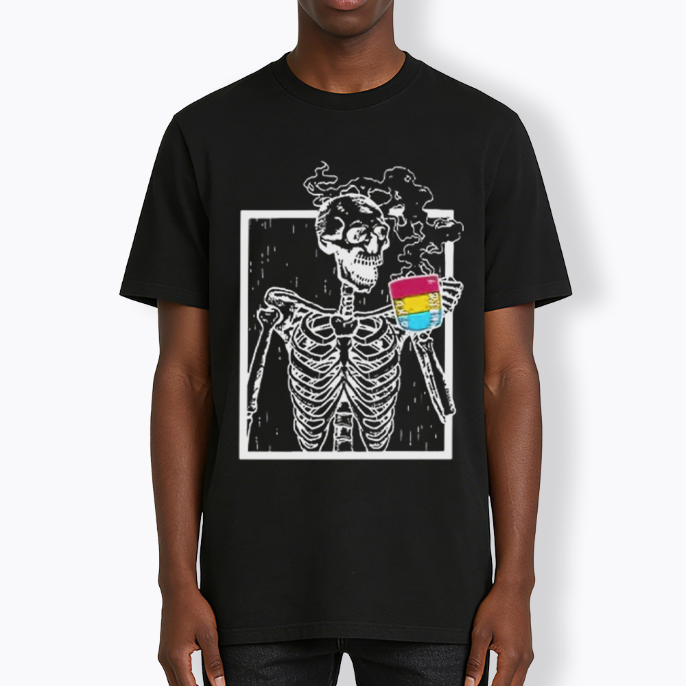 Pansexual Skeleton Drinking Coffee Classic T-Shirt