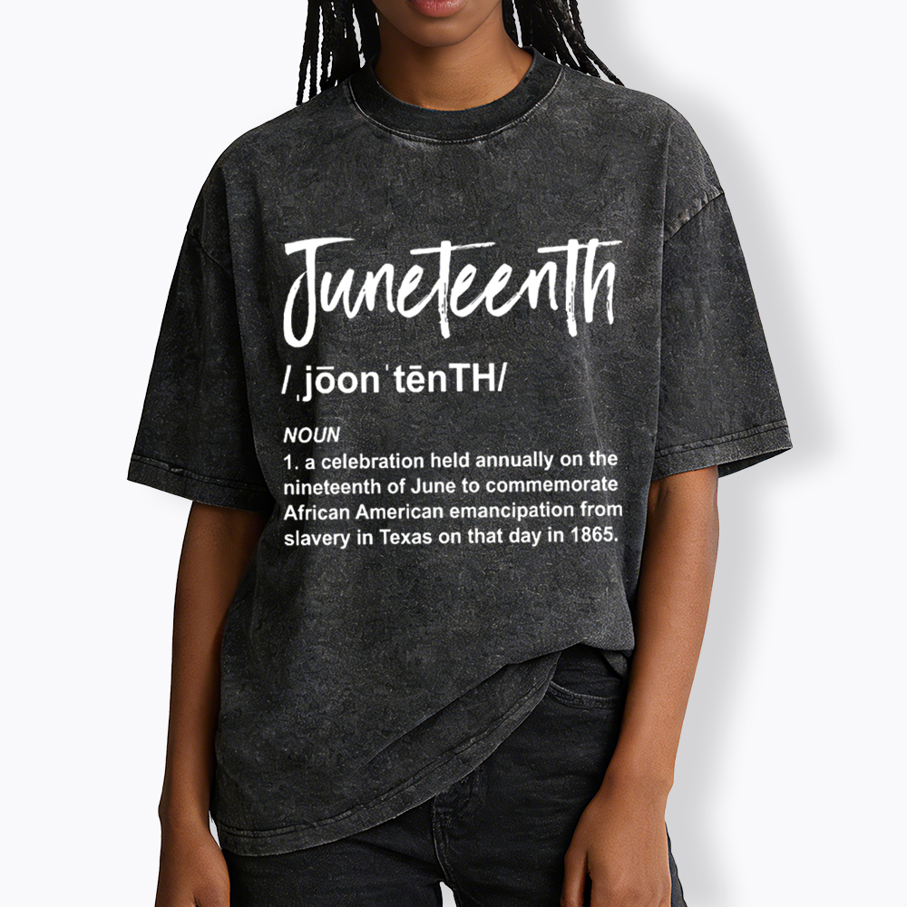 Black History Juneteenth 1865 Washed T-Shirt