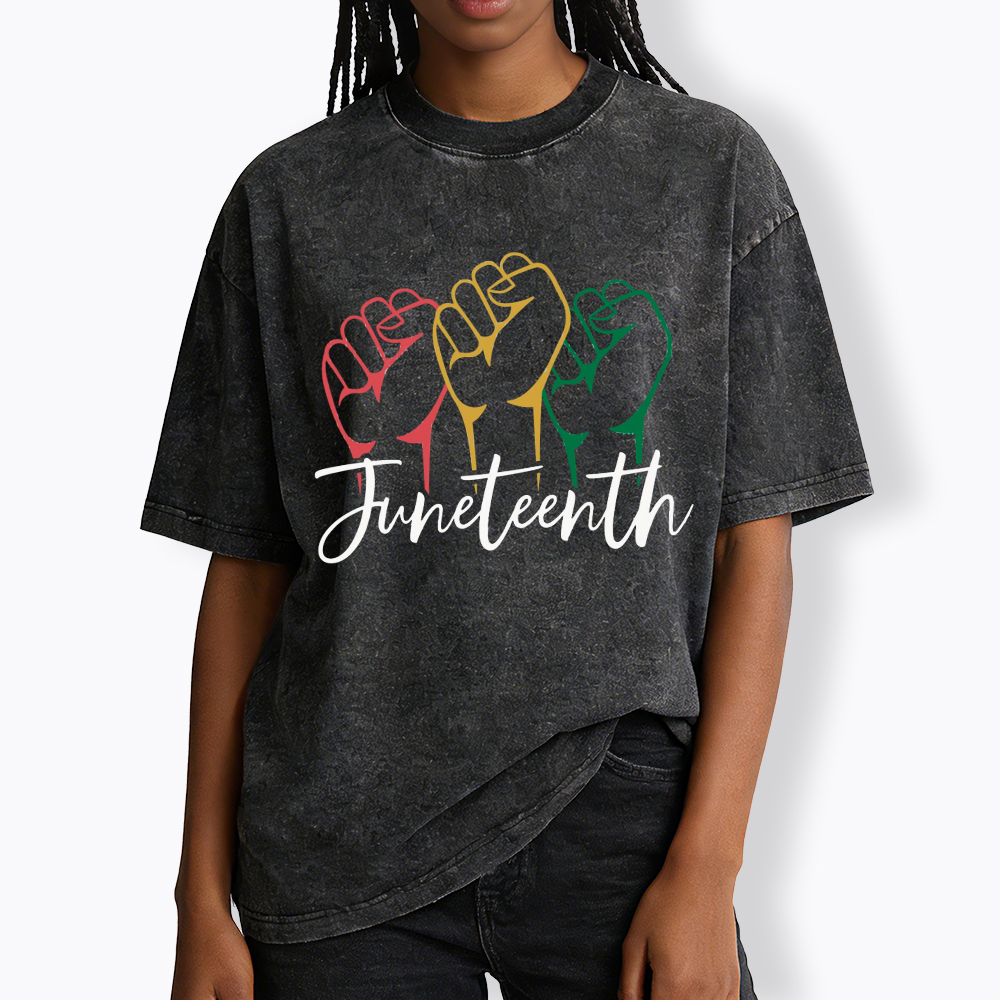Juneteenth Black History Washed T-Shirt