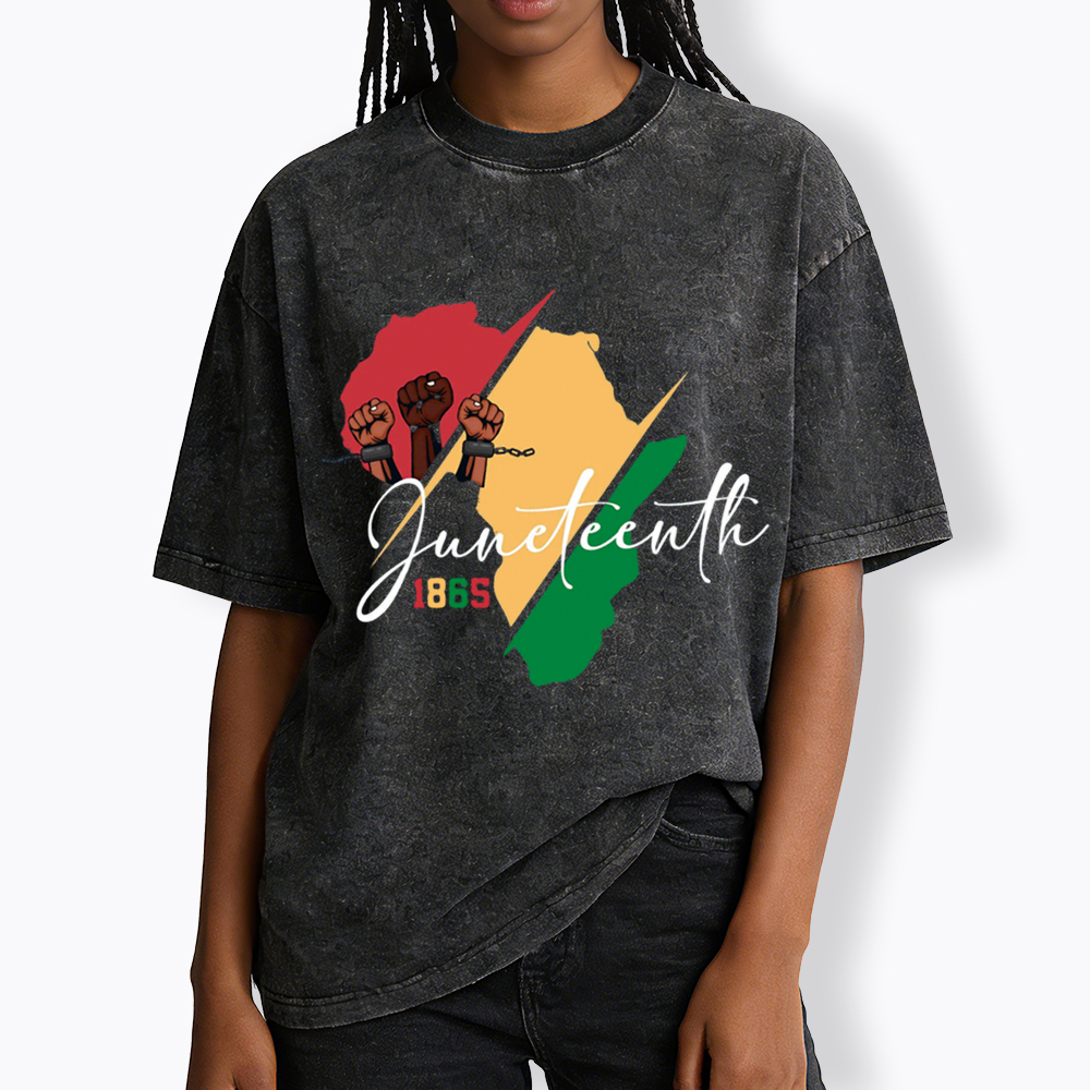 Black Culture Juneteenth Washed T-Shirt