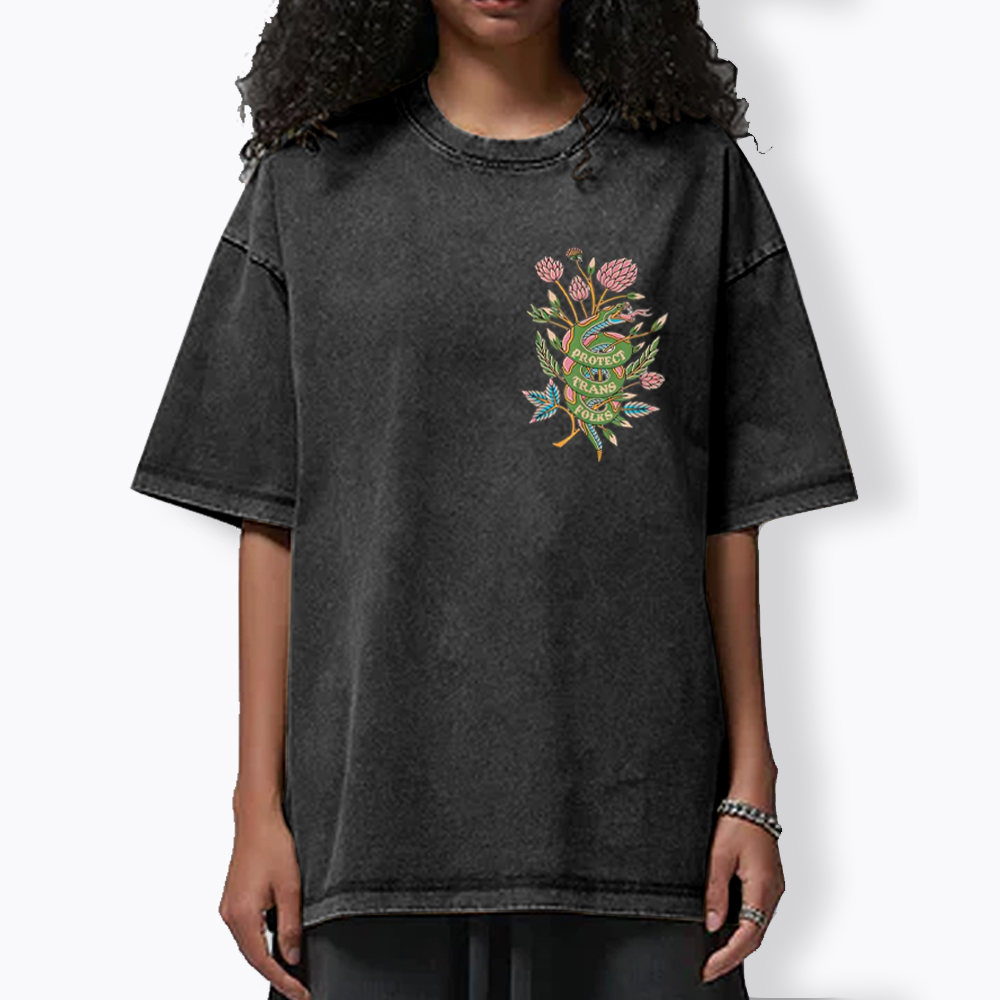 Protect Trans Folks Washed T-Shirt