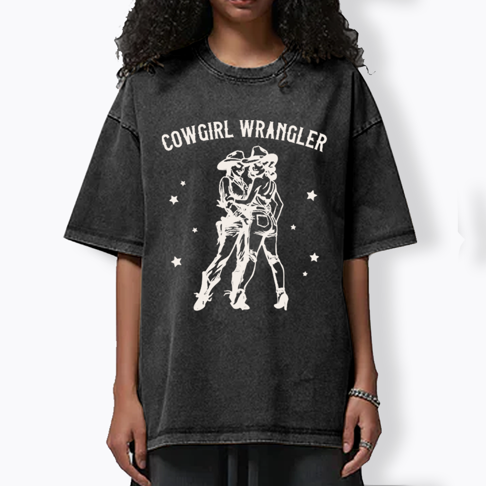 Gay Cowgirl Washed T-Shirt