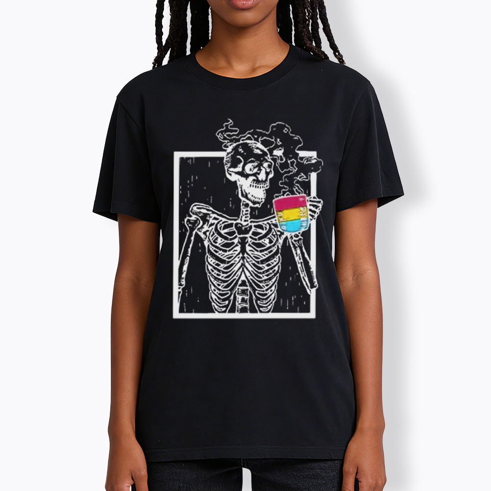 Pansexual Skeleton Drinking Coffee Classic T-Shirt