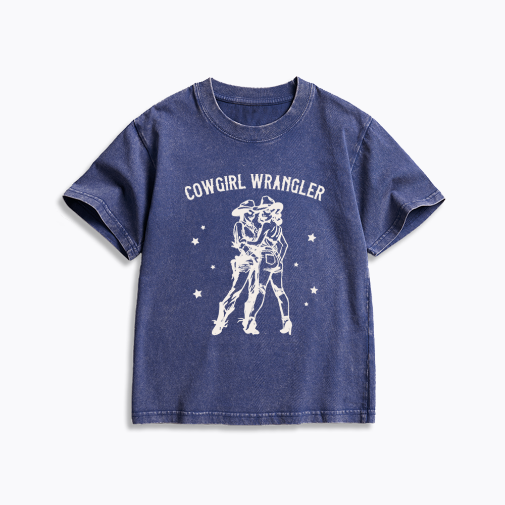 Gay Cowgirl Kids Washed T-Shirt