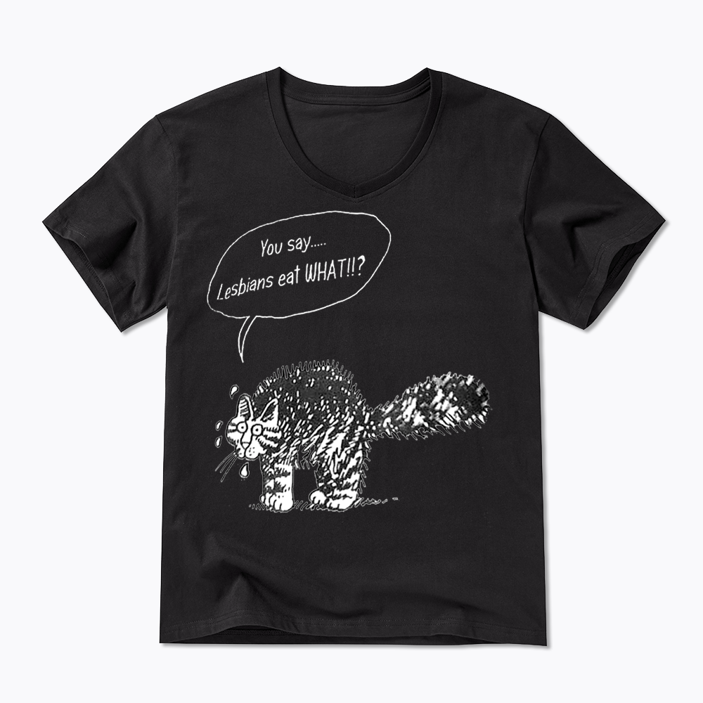 Cartoon Cat V-Neck Classic T-Shirt