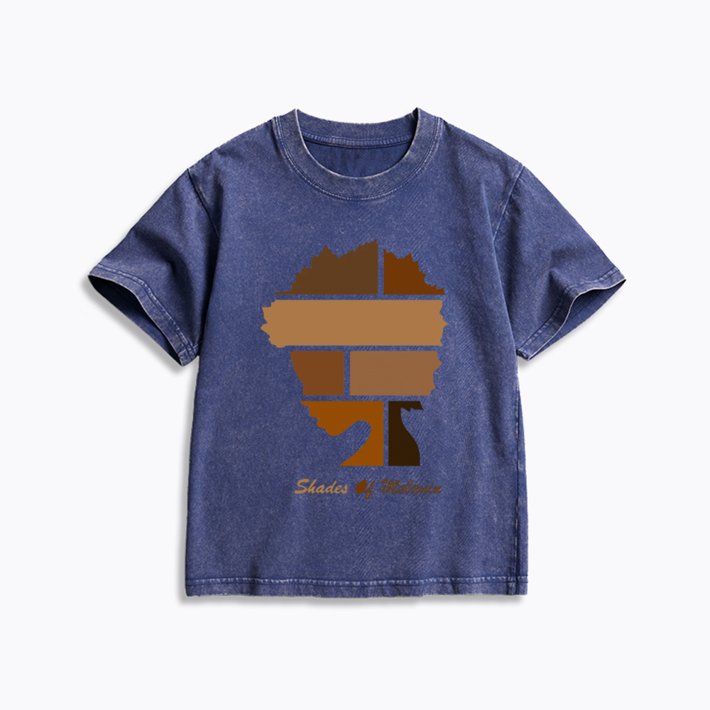 Shades Of Melanin Kids Washed T-Shirt