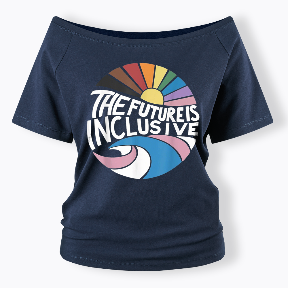 The Future Is Queer Off Shoulder T-shirt