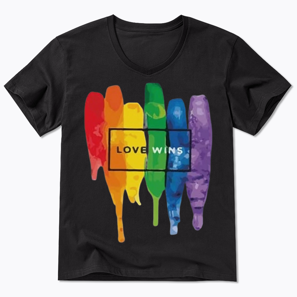 Love Wins V-Neck Classic T-Shirt