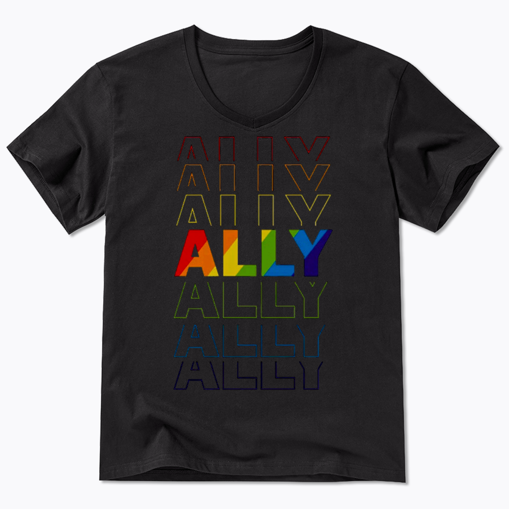 Pride Gift For Ally V-Neck Classic T-Shirt