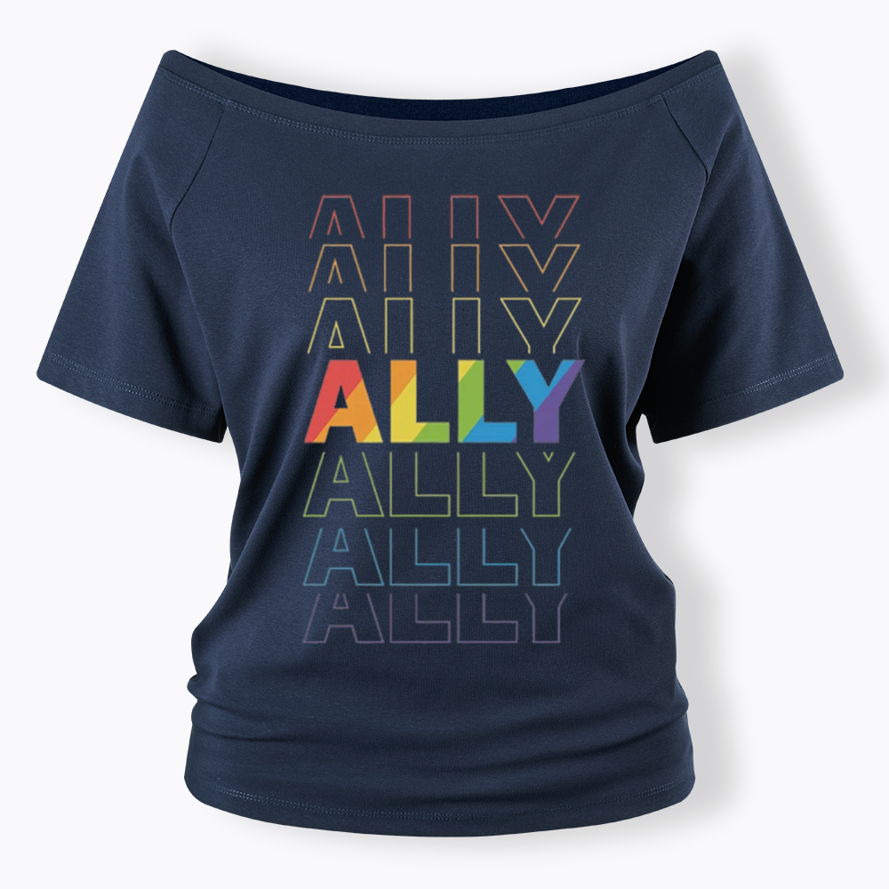 Pride Gift For Ally Off Shoulder T-shirt