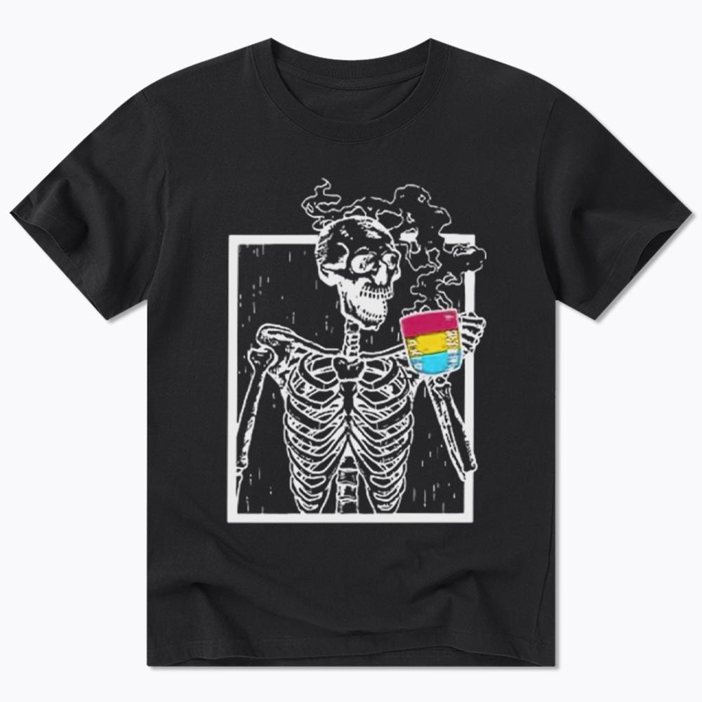 Pansexual Skeleton Drinking Coffee Classic T-Shirt