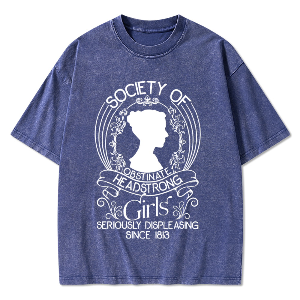 Society Of Obstinate Headstrong Girls Washed T-Shirt