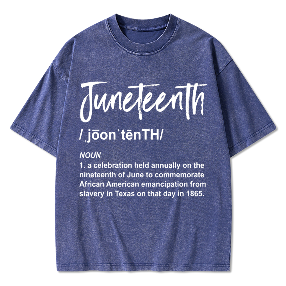 Black History Juneteenth 1865 Washed T-Shirt