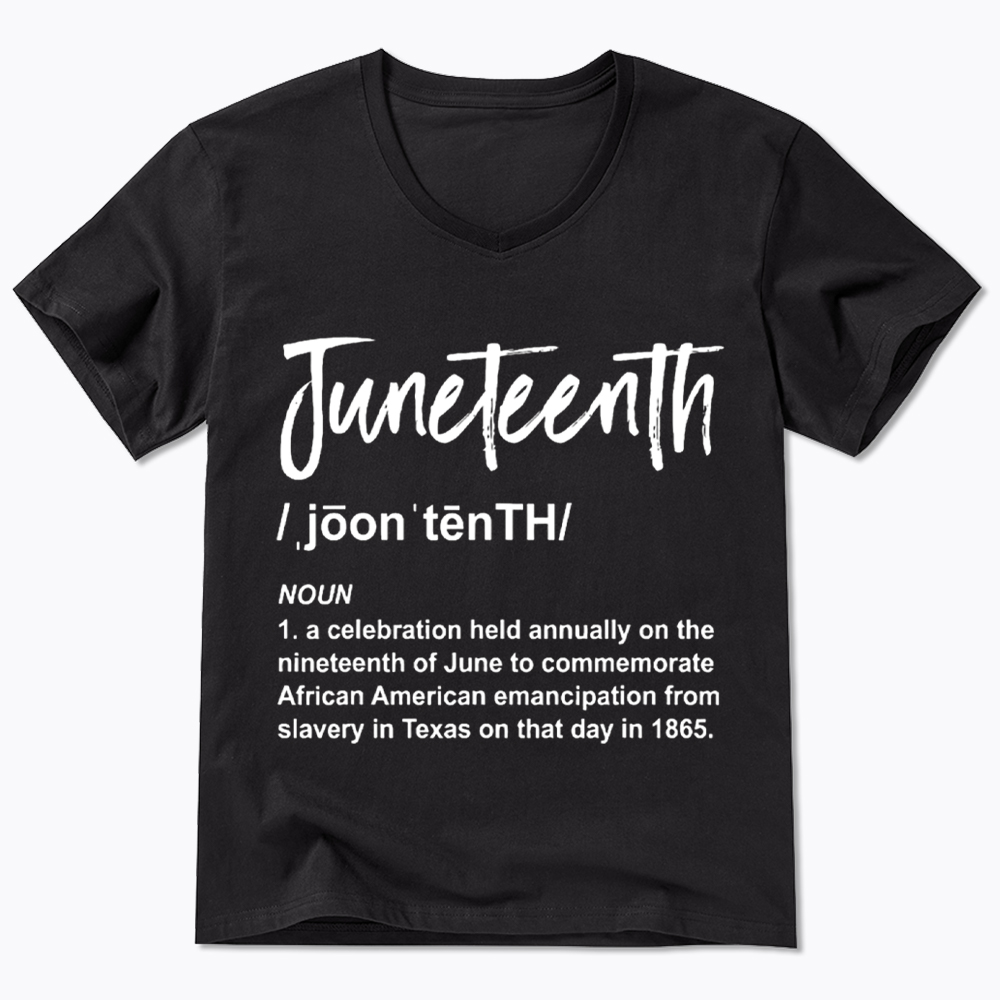 Black History Juneteenth 1865 V-Neck Classic T-Shirt