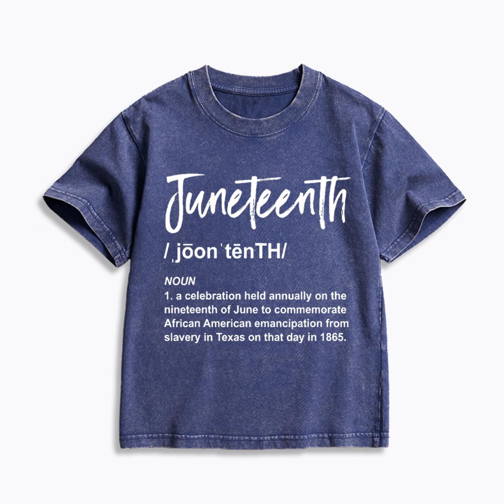 Black History Juneteenth 1865 Kids Washed T-Shirt