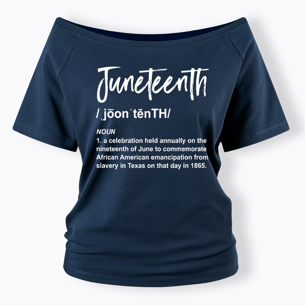 Black History Juneteenth 1865 Off Shoulder T-shirt