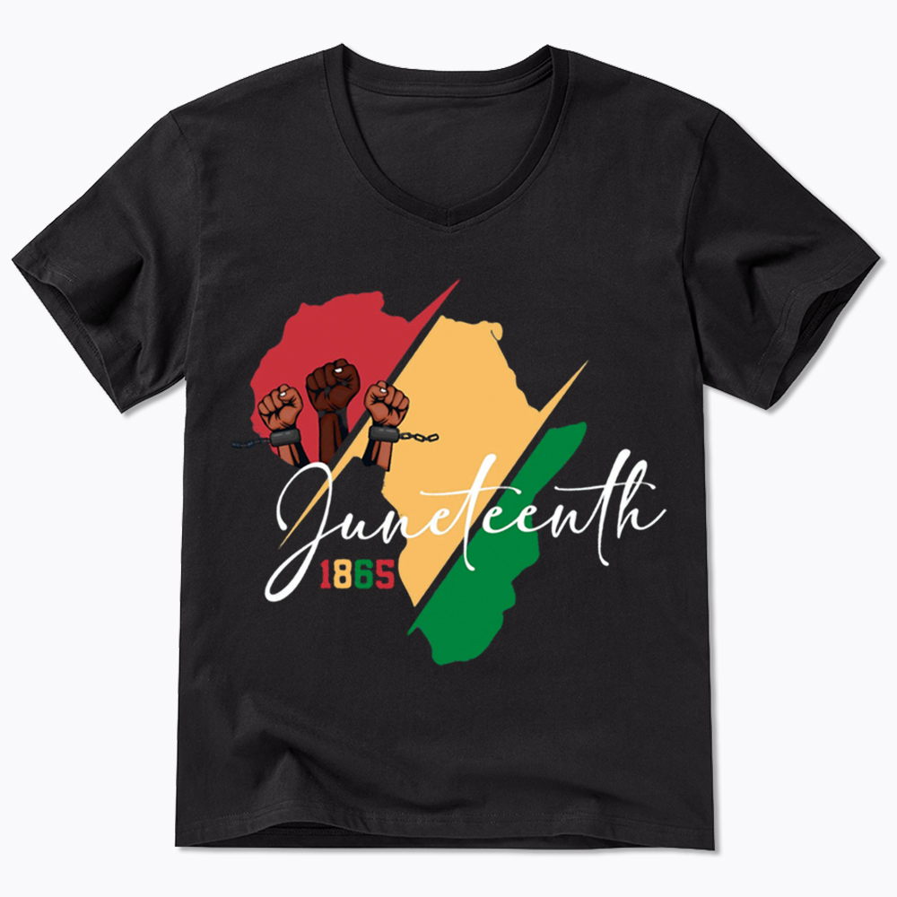 Black Culture Juneteenth V-Neck Classic T-Shirt