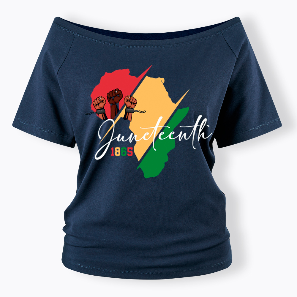 Black Culture Juneteenth Off Shoulder T-shirt