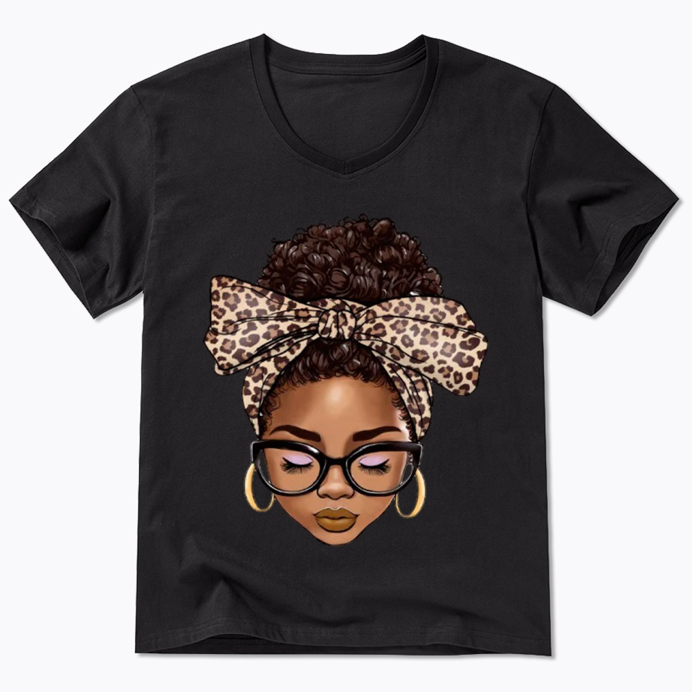 Black Woman Juneteenth V-Neck Classic T-Shirt