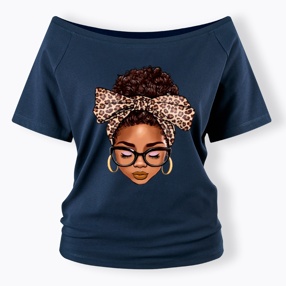 Black Woman Juneteenth Off Shoulder T-shirt