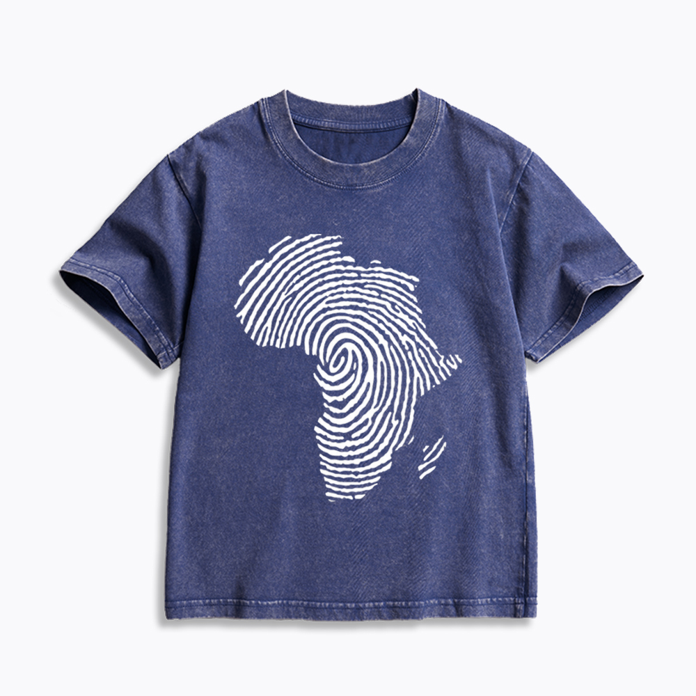 Black History African Kids Washed T-Shirt