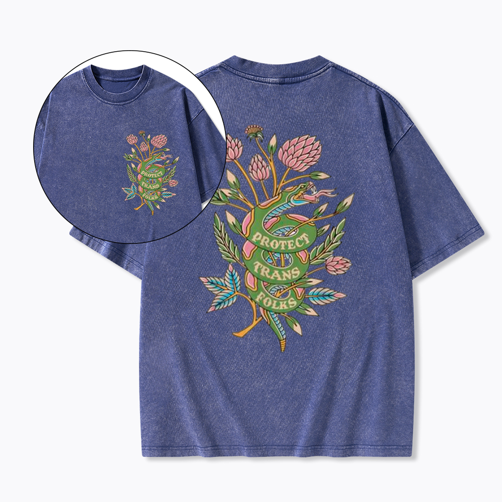 Protect Trans Folks Washed T-Shirt