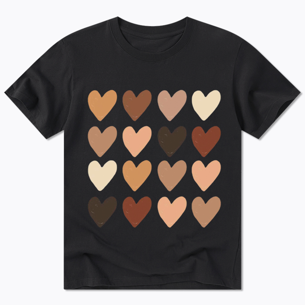 Skin Tone Hearts Racial Equality Classic T-Shirt