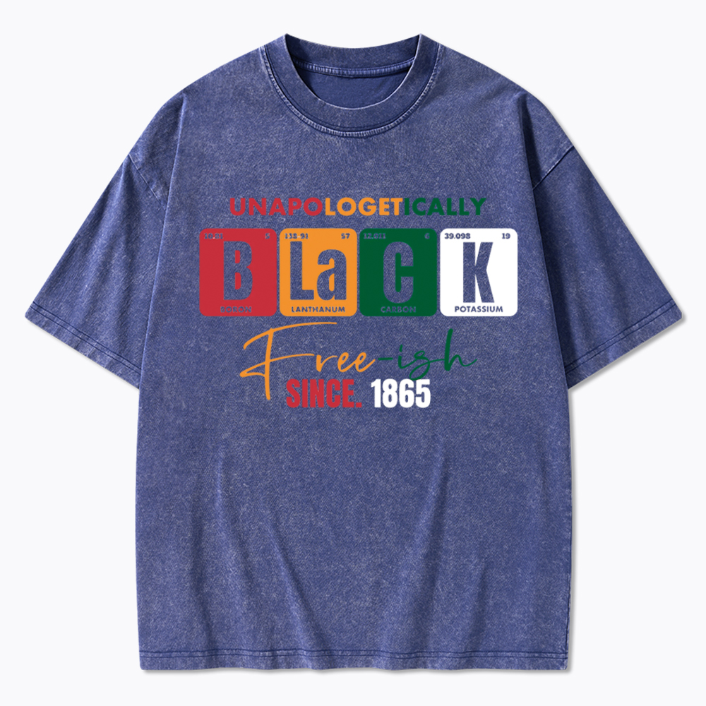 Unapologetically Black Free‑ish Since 1865 Washed T-Shirt