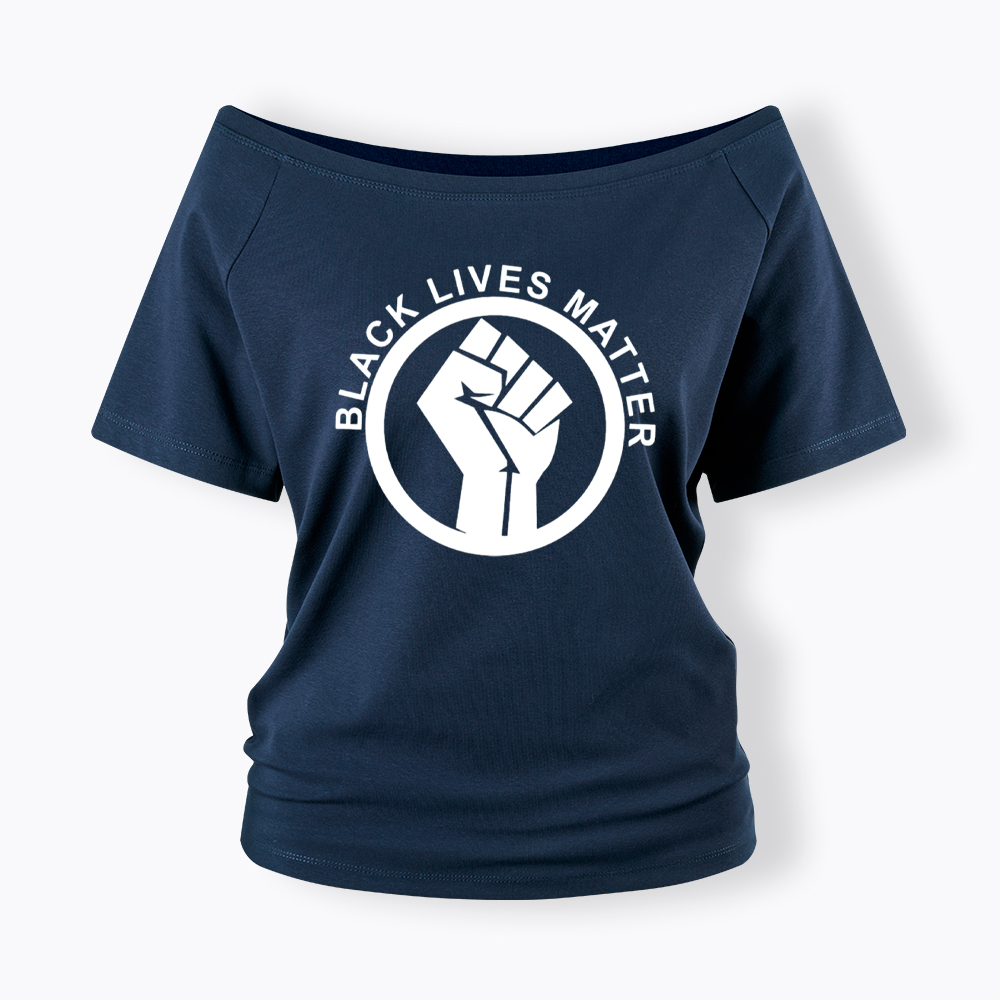 Black Lives Matter Off Shoulder T-shirt