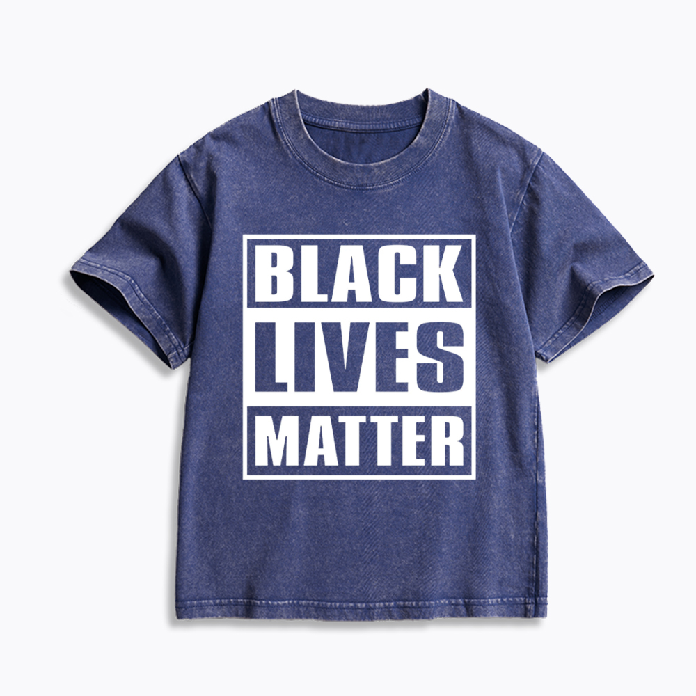 Black Lives Matter Equality Rights Kids Washed T-Shirt