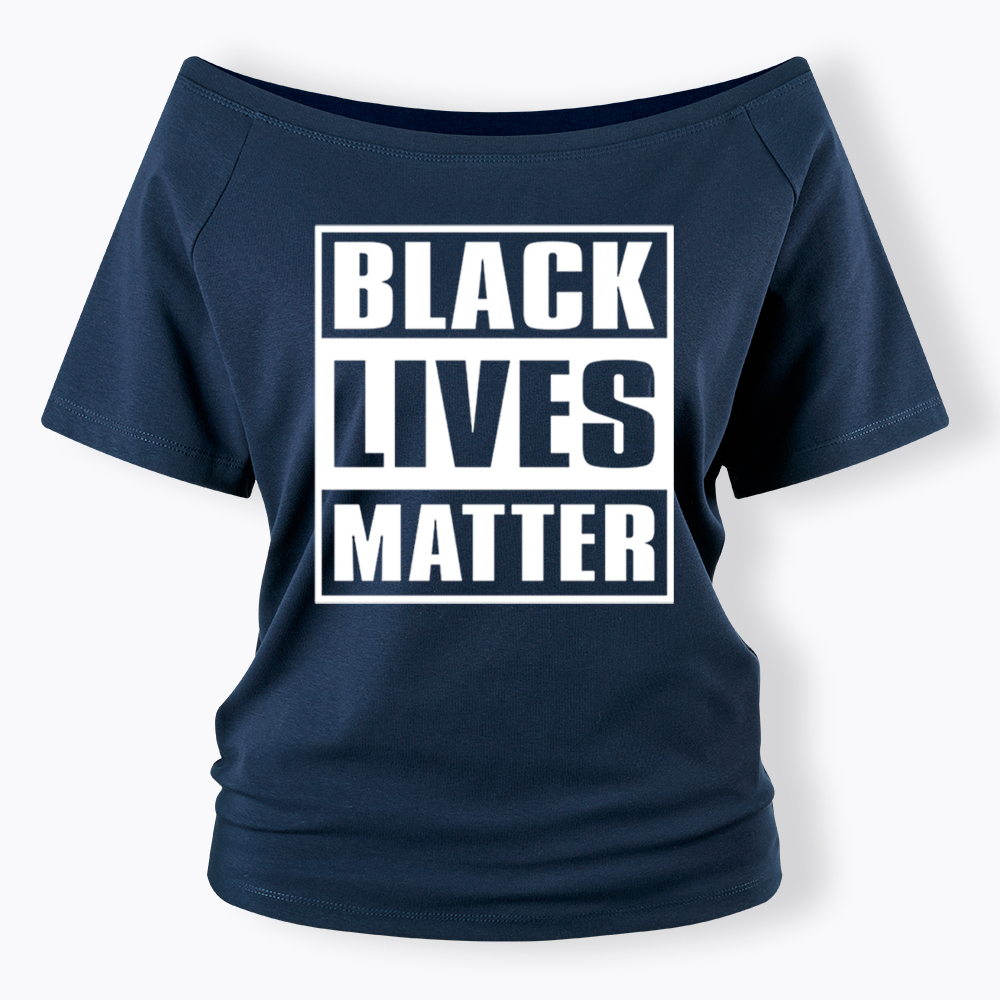 Black Lives Matter Equality Rights Off Shoulder T-shirt