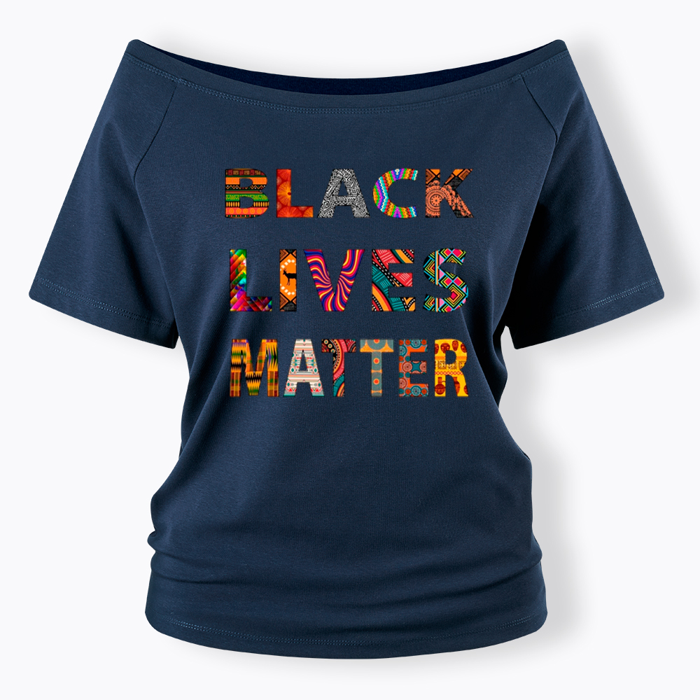 Black Lives Matter Diversity Off Shoulder T-shirt