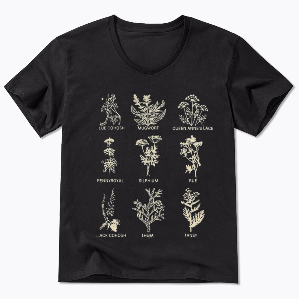 My Body My Choice Abortion Plant Herbs V-Neck Classic T-Shirt